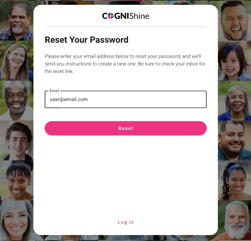 Forgot poassword, enter email